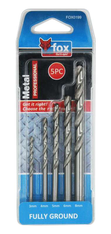Drill Set Fox Hss P/5 F/G Pro 3 8 Mm
