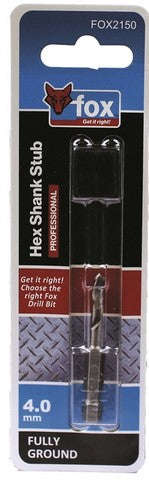 Drill Stub Fox Hss Hex 4.0 X53 Mm Xxx