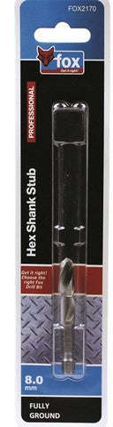Drill Stub Fox Hss Hex 8.0 X60 Mm Xxx