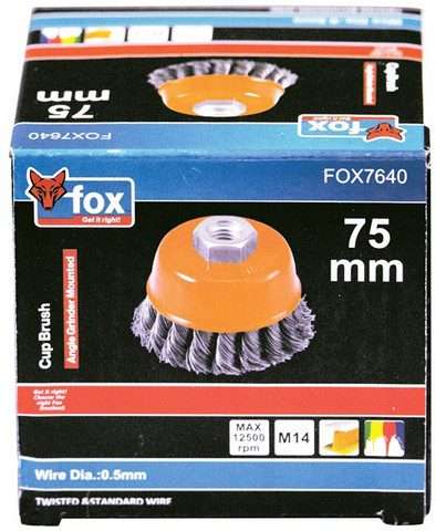 Wire Cup Fox Twist M14 75 Mm(grinder)