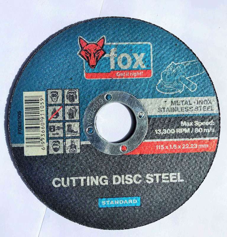 Disc Fox Cut Steel Std 115 X1.6 Mm