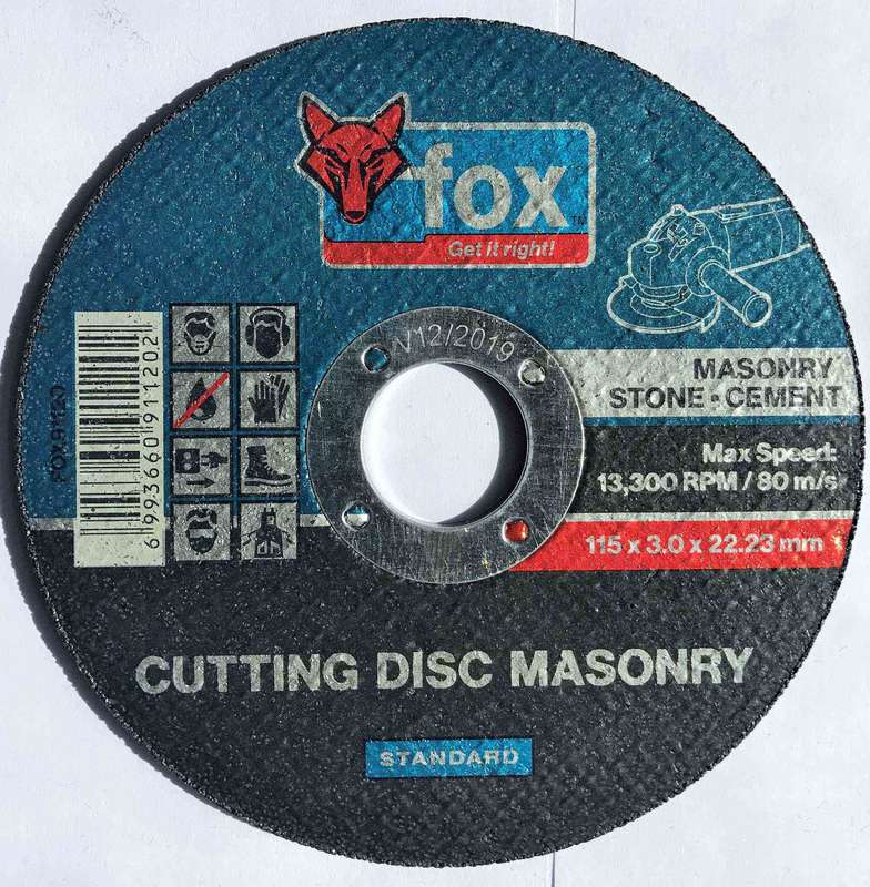 Disc Fox Cut Masonry Std 115 X3.0 Mm