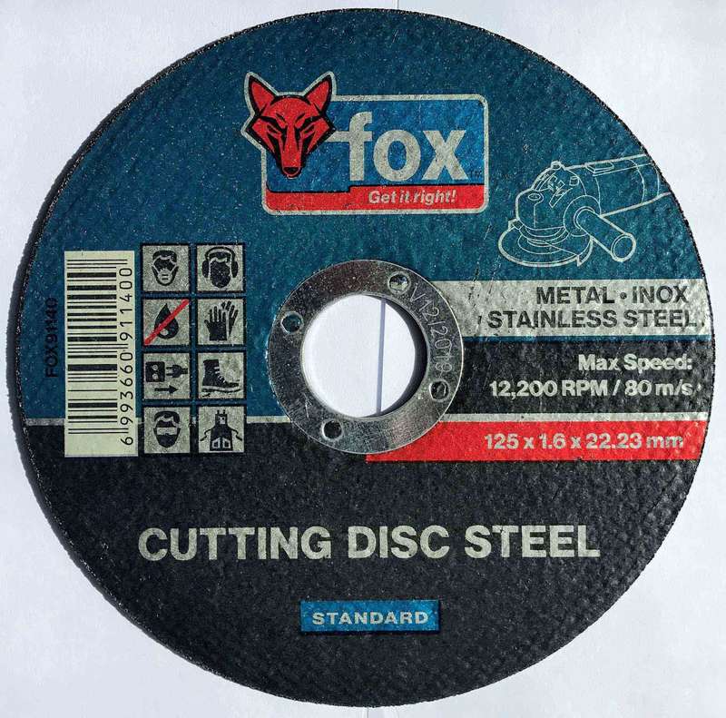 Disc Fox Cut Steel Std 125 X1.6 Mm