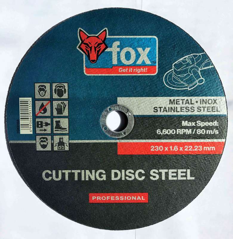 Disc Fox Cut S/Steel Pro 230 X1.6 Mm
