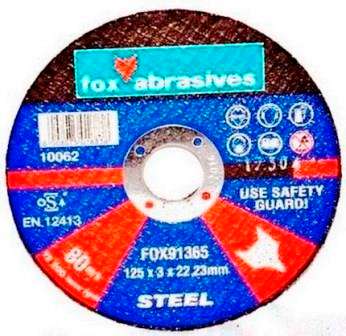 Disc Fox Cut Steel Std 125 X3.0 Mm