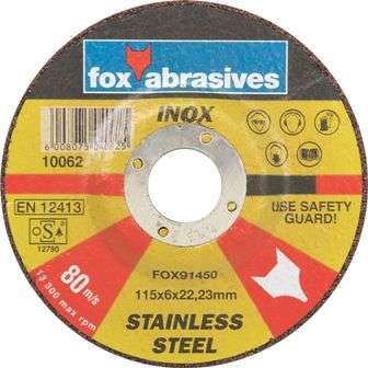 Disc Fox Grind S/Steel Std 115 X6.0 Mm