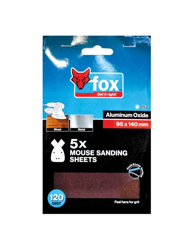 Abr Fox Mouse Sanding 95 X140 Mm P120 P/5