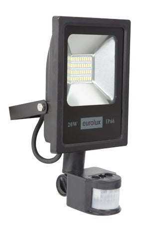 ***Smd Led 20 W Flood W/Sensor Black