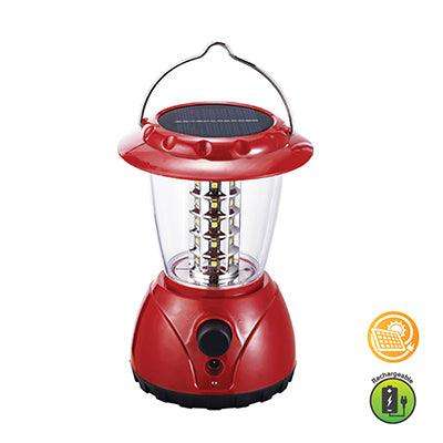 Rechargeable Solar Led Lantern 120mm Red