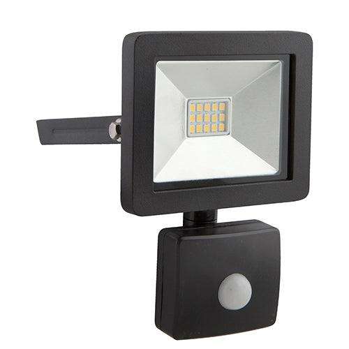 Led 10w Floodlight & Sensor Black 4000 K