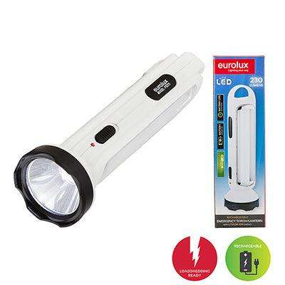 Rechargeable Emergency Torch White Led 3w & 9w