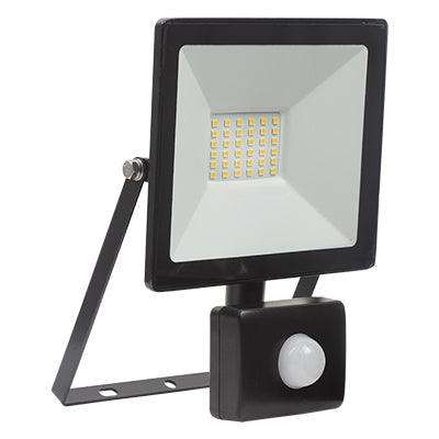 Led 30w Floodlight & Sensor Black 4000 K