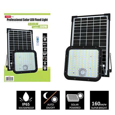 ***Solar 4800lm Led 6000 K Floodlight With Motion Day & Night Sensor
