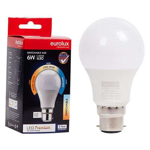 A60 Premium Switchable 6w Led B22 N