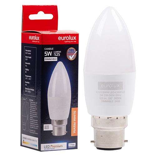 Candle Premium 5w Led B22 3000 K Dimmable N
