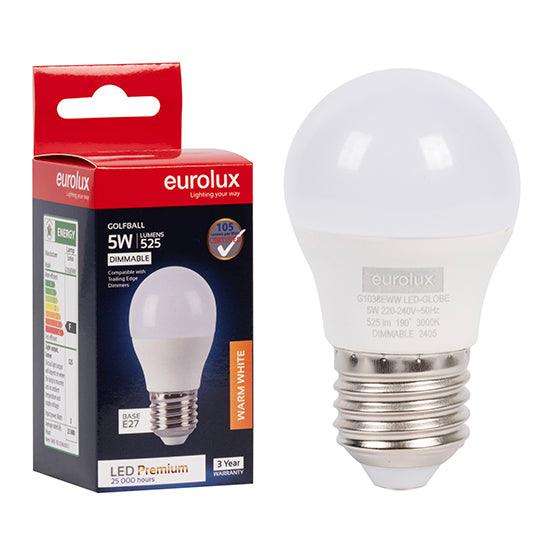 Golfball Premium 5w Led E27 3000 K Dimmable N