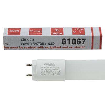 2 Ft T8 Tube 9w Led G13 6500 K