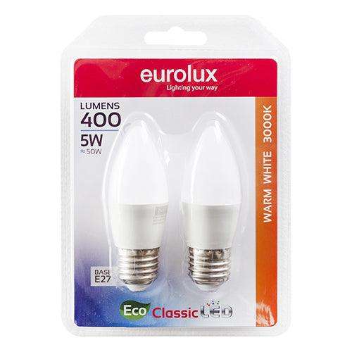 Candle Classic 5w Led E27 3000 K Twin Pack Box N