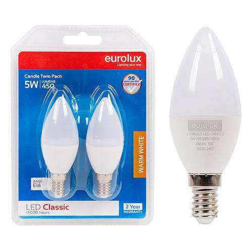 Candle Classic 5w Led E14 3000 K Twin Pack Box N