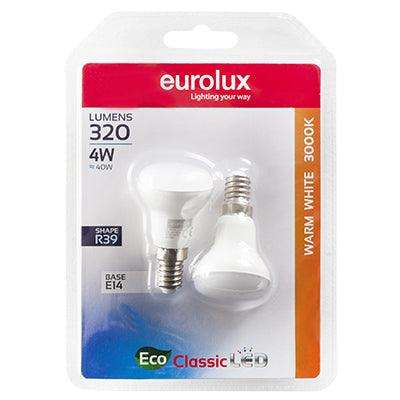 Reflector R39 Classic 4w Led E14 3000 K Twin Pack Box N