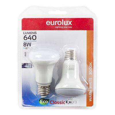 Reflector R63 Classic 8w Led E27 3000 K Twin Pack Box N