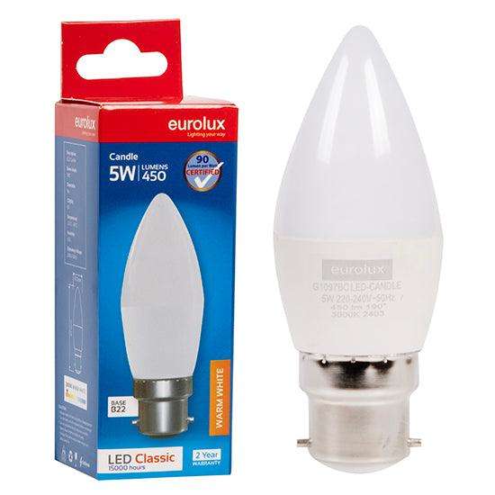Candle Classic 5w Led B22 3000 K Single Box N