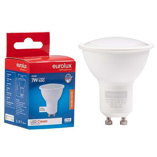 Gu10 Classic Frosted Lens 7w Led 3000 K Single Box N