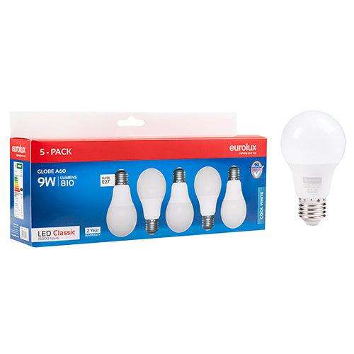 A60 Classic 9w Led E27 4000 K 5 Pack N