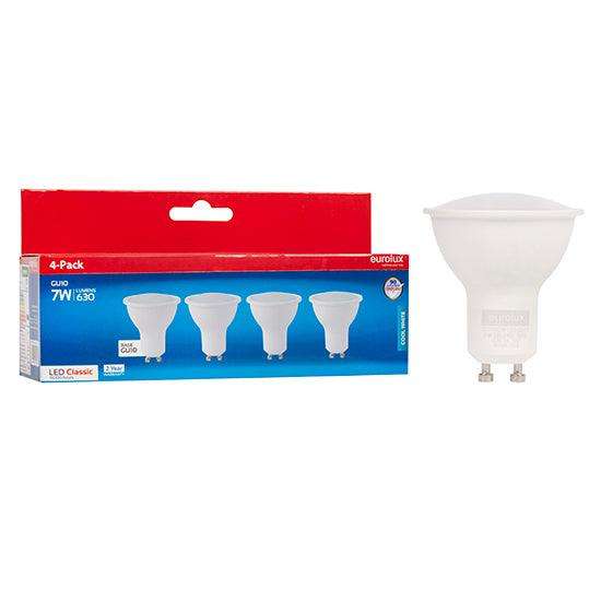 Gu10 Classic Frosted Lens 7w Led 4000 K 4 Pack N