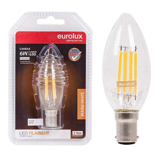 Candle Filament 6w Led B15 3000 K Dimmable Blister N