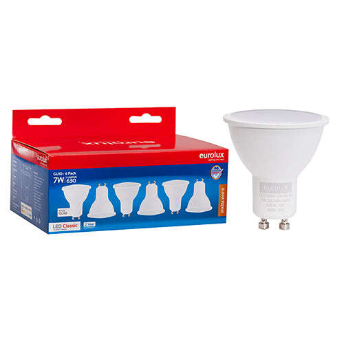 Gu10 7w Led 3000 K 6 Pack N