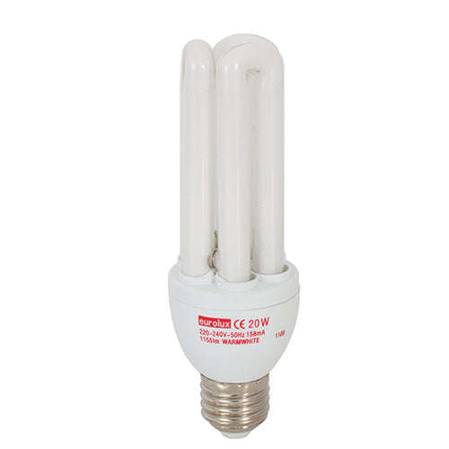 ***Cfl 3 U E27 20w Warm White