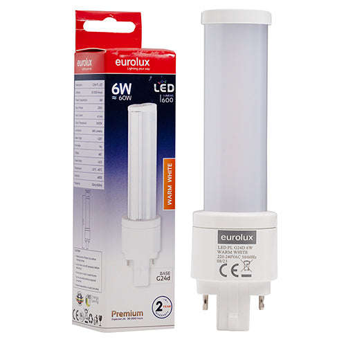 ***Pl 2 Pin Premium 8w Led G24d 3000 K Additional Info Under Fitt