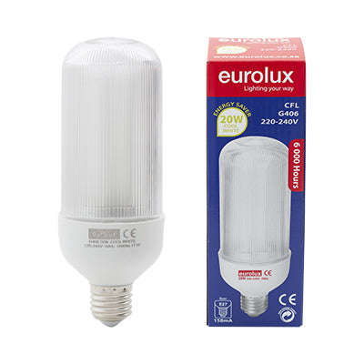 ***Cfl Covered Bullet 3 U E27 20w Cool White (Rll119)