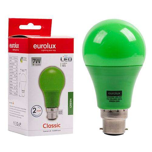 A60 Coloured Classic 6w Led B22 Green N