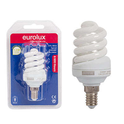 ***Cfl Mini Spiral E14 12w Ww Blister