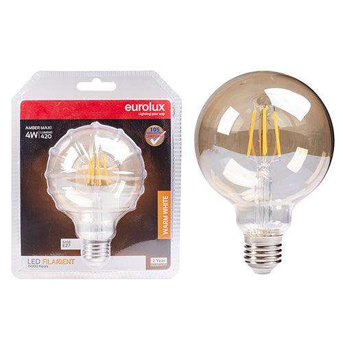 Maxi Globe G95 Filament Amber 4w Led E27 2700 K N
