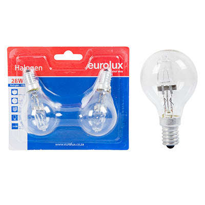 ***Halogen Golfball E14 28w Twin Pack (G1094 Ses)