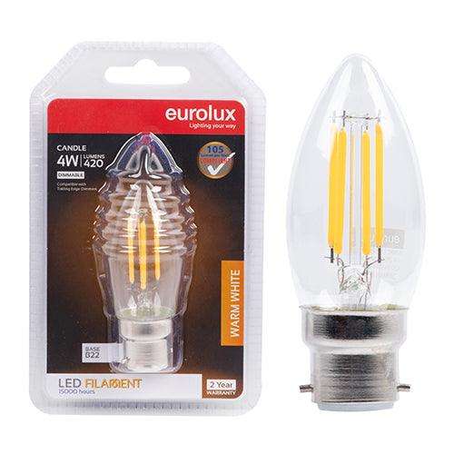 Candle Filament 4w Led B22 3000 K Dimmable N