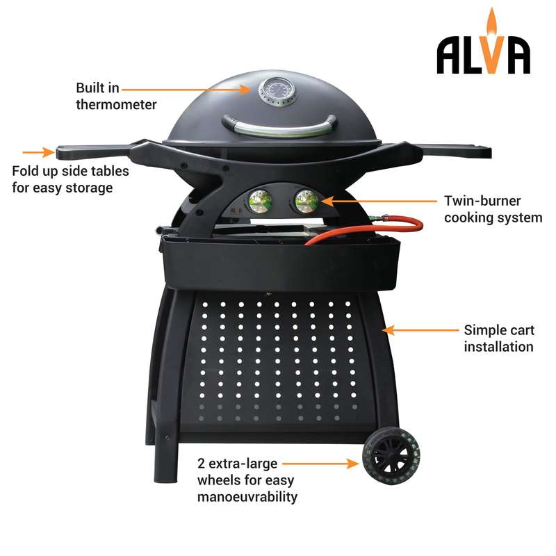 Mondo 2 Burner Gas Bbq & Cart