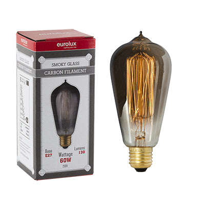 ***Smokey Cb Filament Pear Nipple E27 60w Squirrel (G1204)
