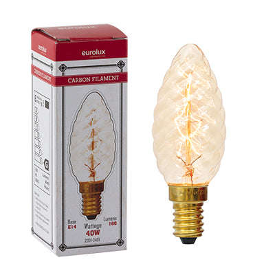 ***Cb Filament Zig Zag Spiral Candle E14 40w