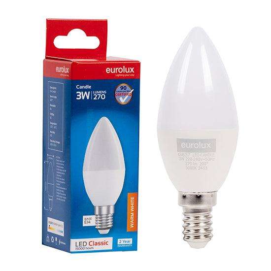 Candle Plastic Classic 3w Led E14 3000 K N