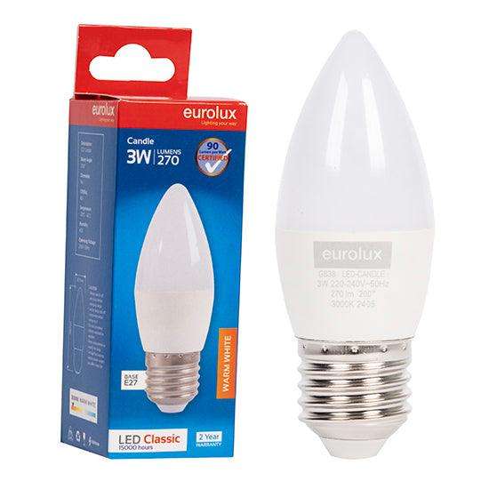 Candle Plastic Classic 3w Led E27 3000 K N