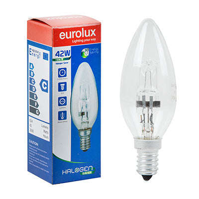 ***Halogen Candle E14 42w Warm White (G932)
