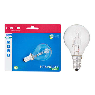 ***Halogen Golfball E14 28w Blister (G840)