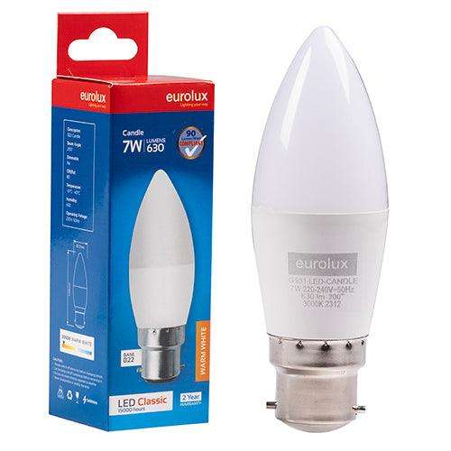 Candle Plastic Classic 7w Led B22 3000 K N