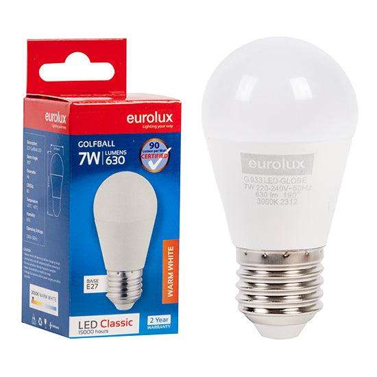 Golfball Classic 7w Led E27 3000 K N