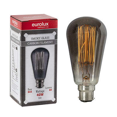 ***Smokey Cb Filament Pear B22 40w (G1201)