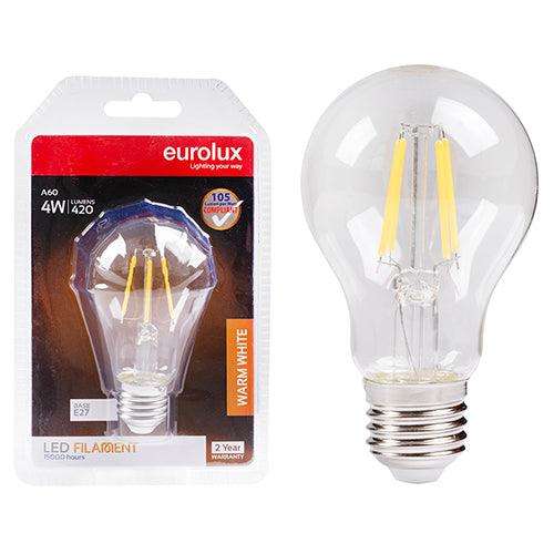 A60 Filament Clear 4w Led E27 3000 K N